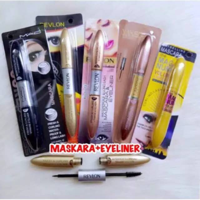 Mascara Eyeliner 2in1 - Maskara + Eyeliner Double Extention 2 in 1