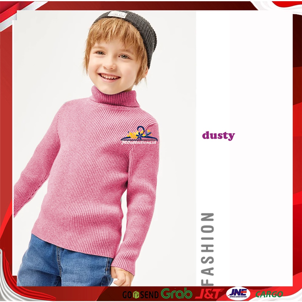 Sweater Rajut Turtleneck Anak Korea Umur 7 Thn – 13 Thn / Teens Kids Turtleneck - Jojo - JCColections