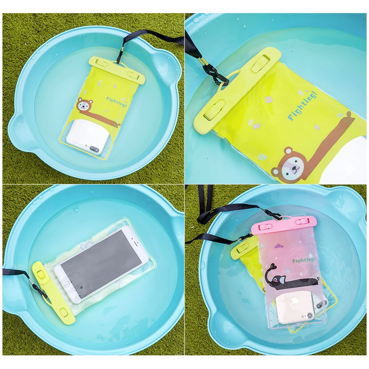 SARUNG HP ANTI AIR SARUNG HP WATERPROOF CASE HANDPHONE KARTUN POUCH SMARTPHONE KARAKTER CUTE