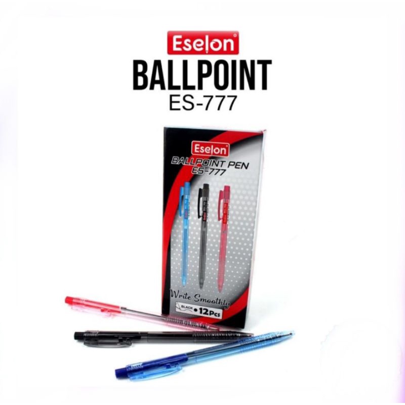 

Pulpen Cetek Kantor Murah / 12Pcs Pulpen Cetek 3 Warna Tinta Hitam Eselon 777