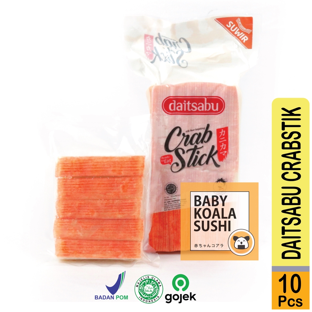 DAITSABU Crabstick Kani Suwir 10 pcs Halal │ Crab Stick for Kani Salad Ramen Shabu-shabu