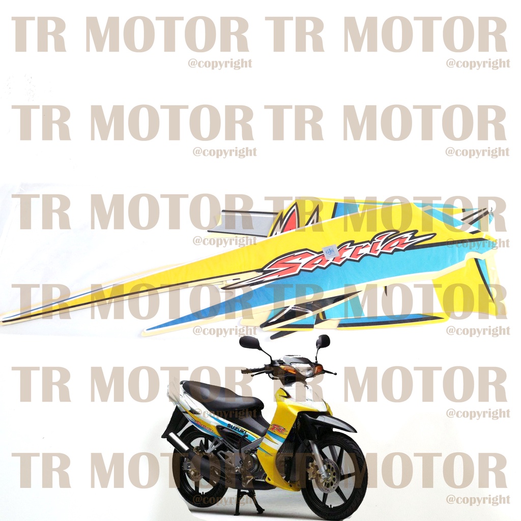 Stiker Motor Satria 2Tak Hiu Malaysia Sticker Striping Lis Full Set Motor