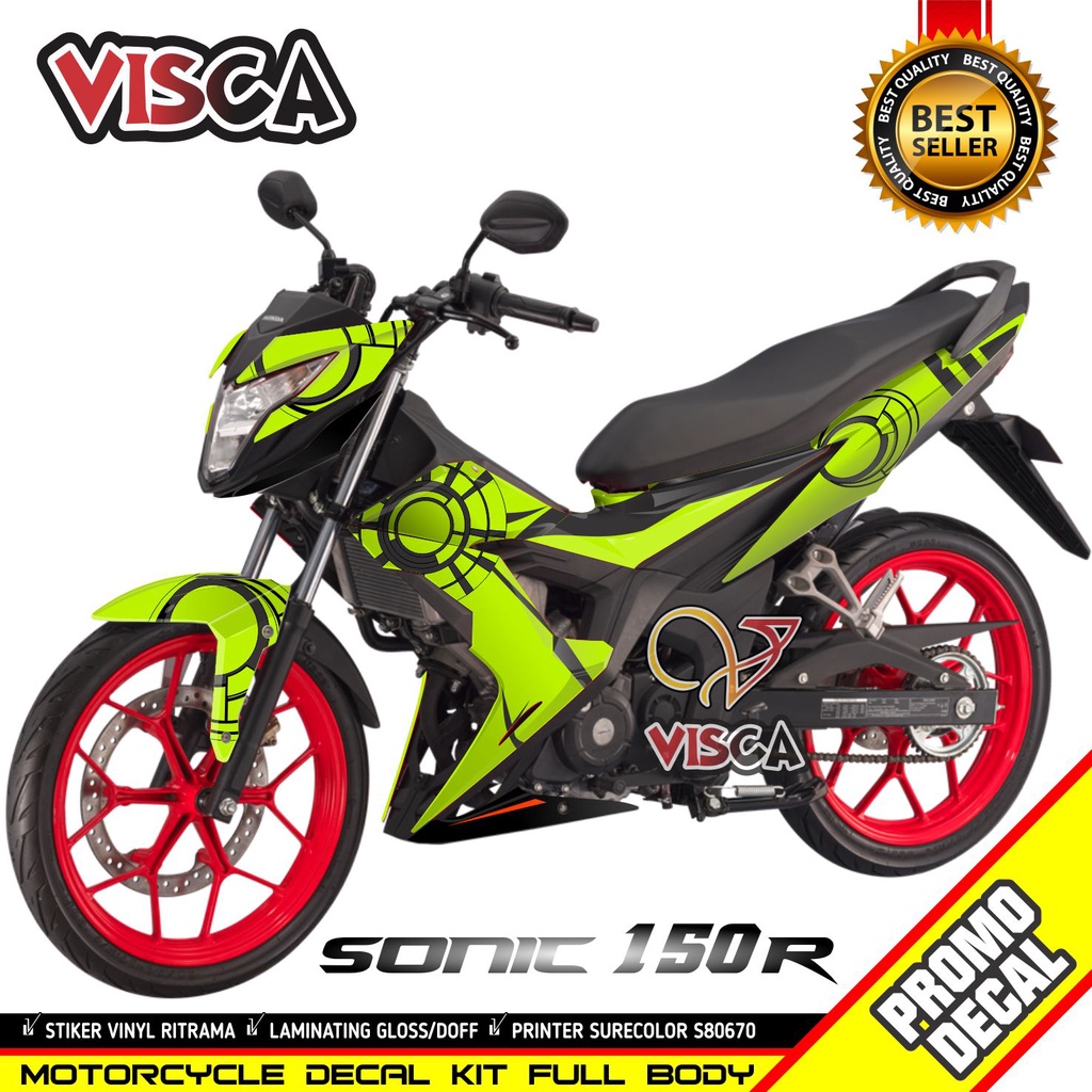 Decal Sonic 150r Full Body Stiker Sonic 150r Full Body Striping Honda Sonic 150r Road Race Striping 