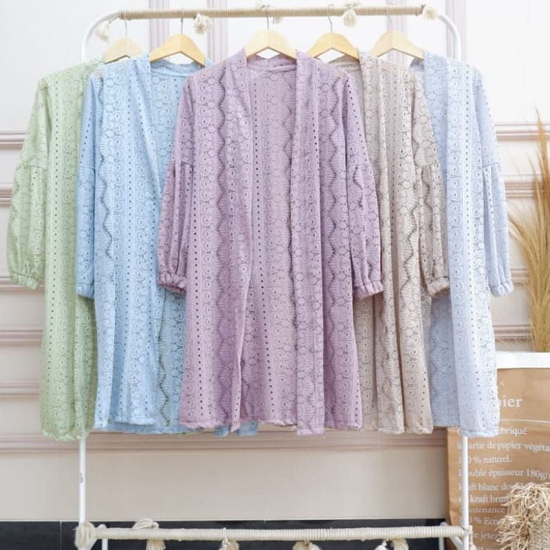 OUTER BURKAT PRENIUM - ZALUNA OUTER BY JAZLEEN/SYAMIL CARDIGAN OUTER SHOPAHOLIC STORE / CARDIGAN LAC