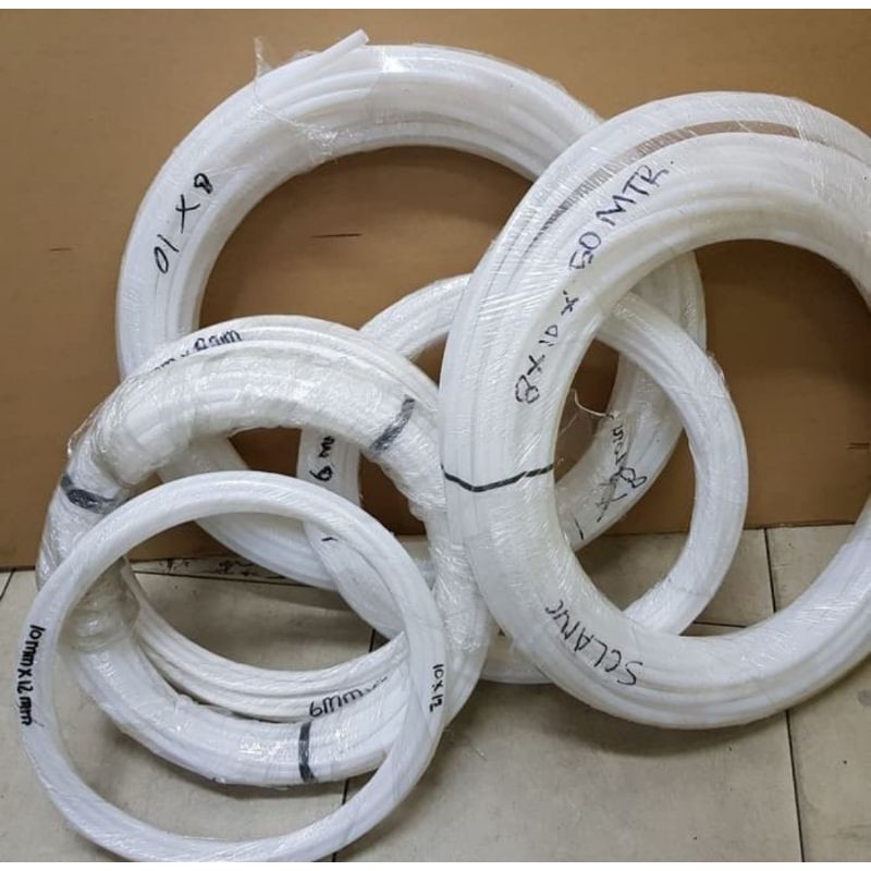Selang Teflon PTFE Tube 8mm x 10mm 1meter