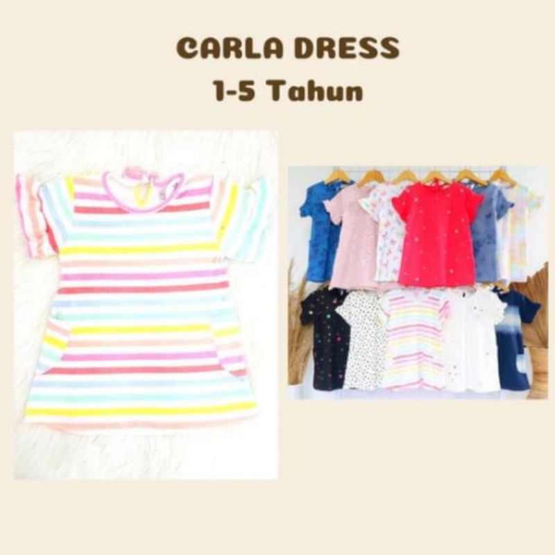 Dress Anak Carla 1-4 Tahun - Baju Dress Bayi Perempuan Pakaian Anak