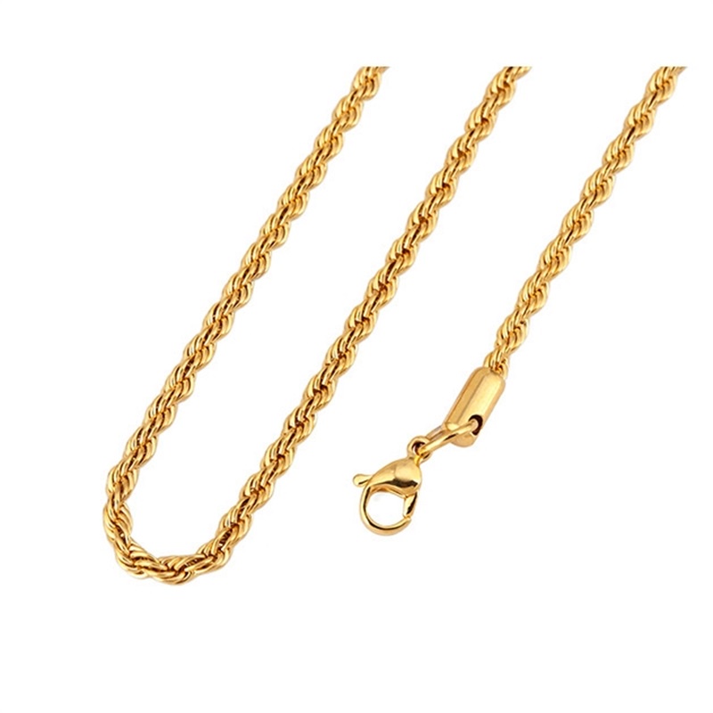 Niuniu Kalung Rantai Bahan Stainless Steel Gaya Hip Hop