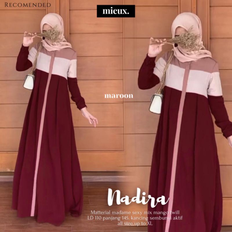 TERBARU  GAMIS THREE TONE DAILY  NADIRA BY MIEUX.