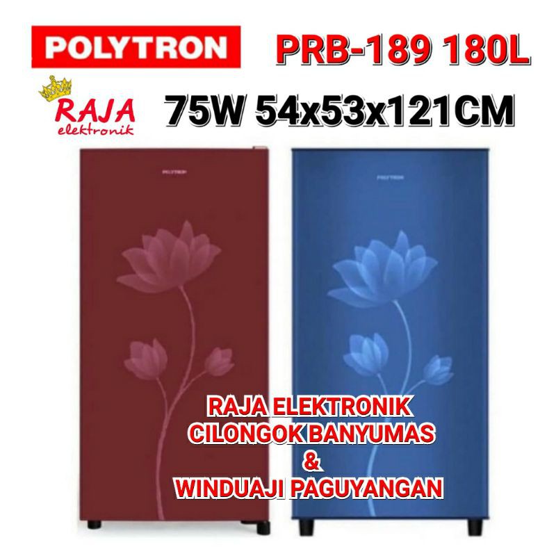 Kulkas POLYTRON PRB-189 Lemari Es polytron 1 pintu PRB 189 188 motif Bunga