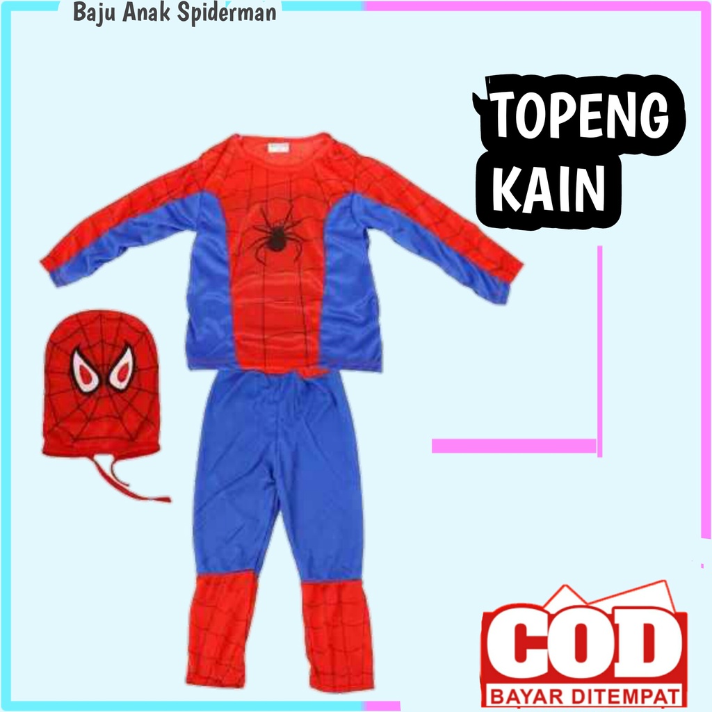 kostum baju spiderman anak