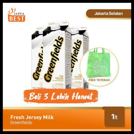 

Susu Greenfields Fresh Jersey 3 Pcs X 1L Free Totebag
