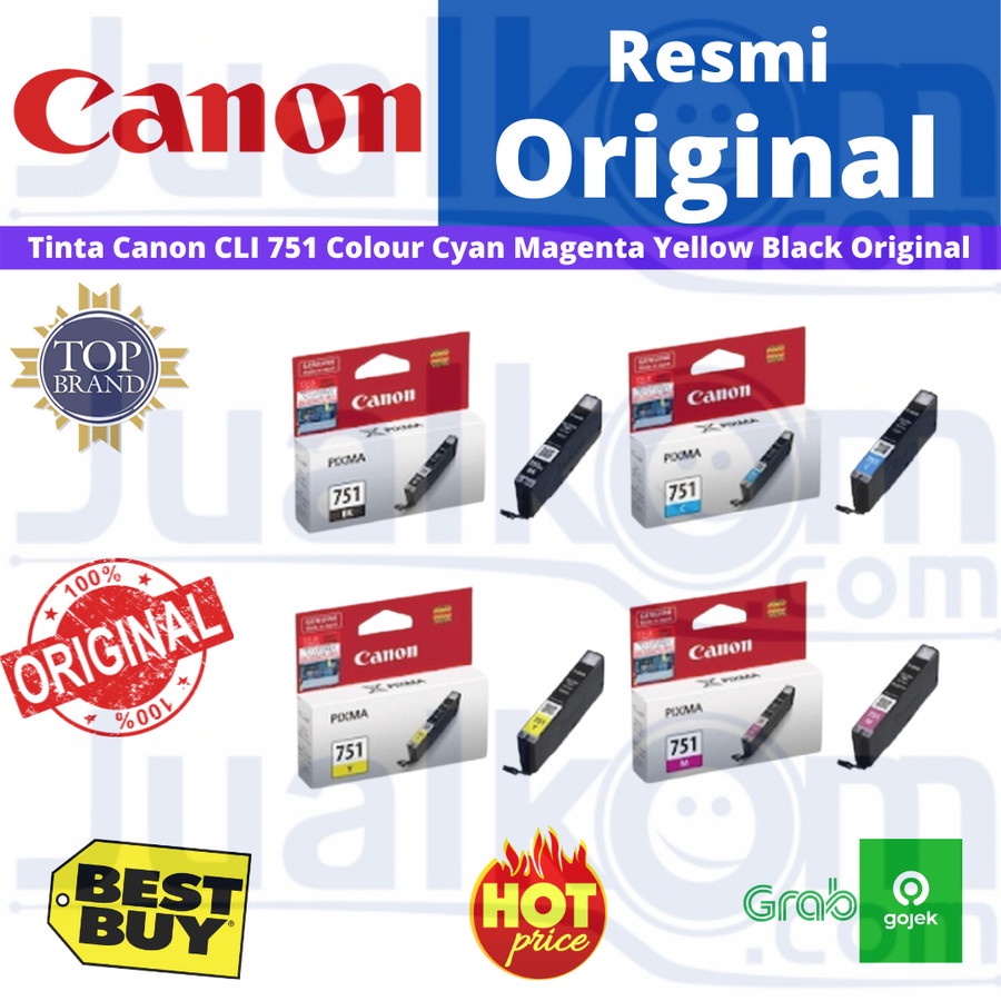 Tinta Canon CLI 751 Colour Cyan Magenta Yellow Black Original