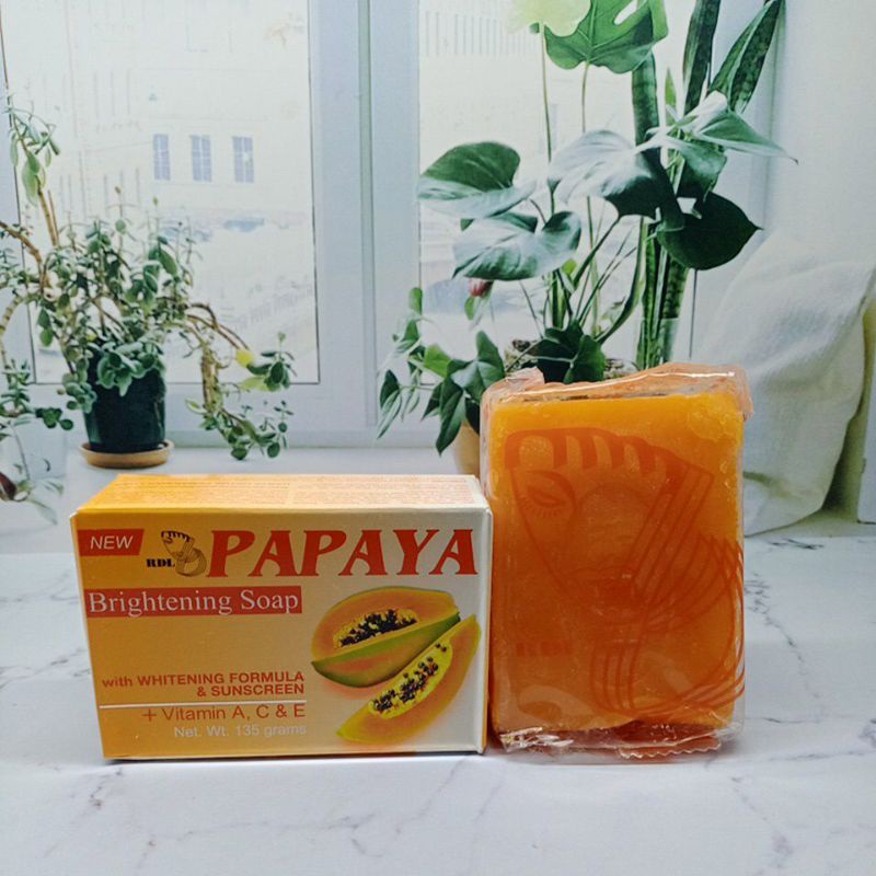 Sabun Papaya RDL Ori BPOM Original Philippine | Whitening Formula &amp;Sunscreen + Vit A, C &amp; E | 135 gram