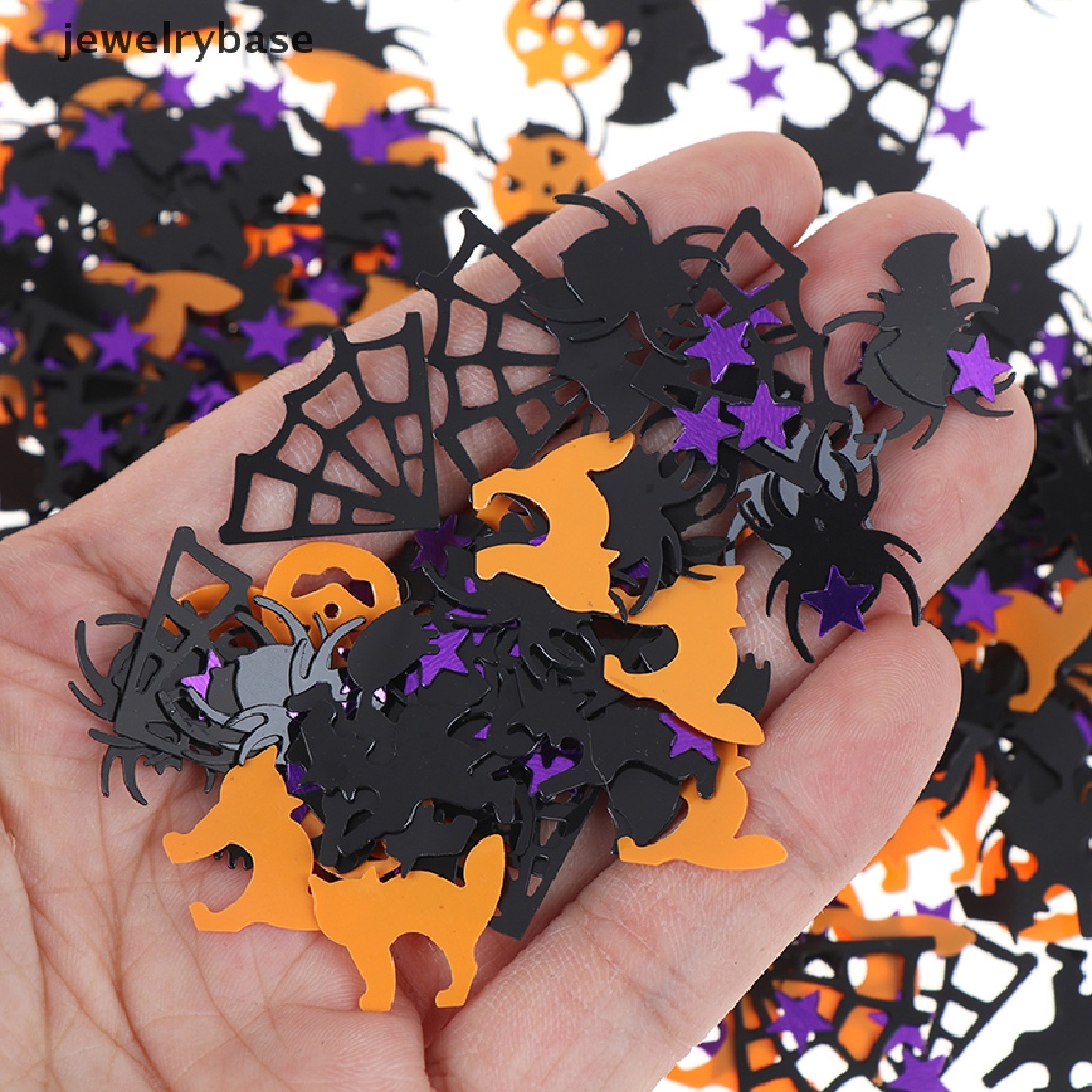 15g Confetti Labu Laba-Laba Penyihir Kelelawar Halloween Untuk Dekorasi Meja