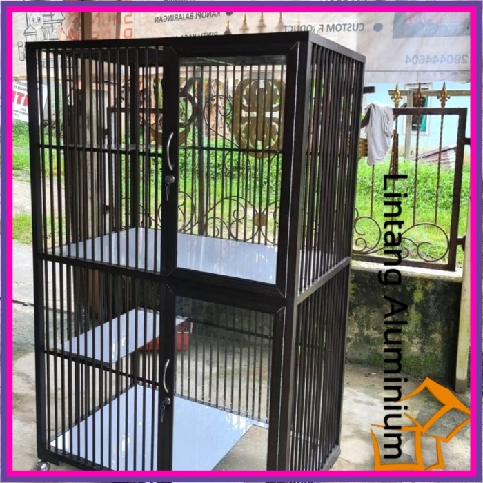 Kandang Kucing Aluminium Minimalis//Kucing Hewan//Lintang Aluminium