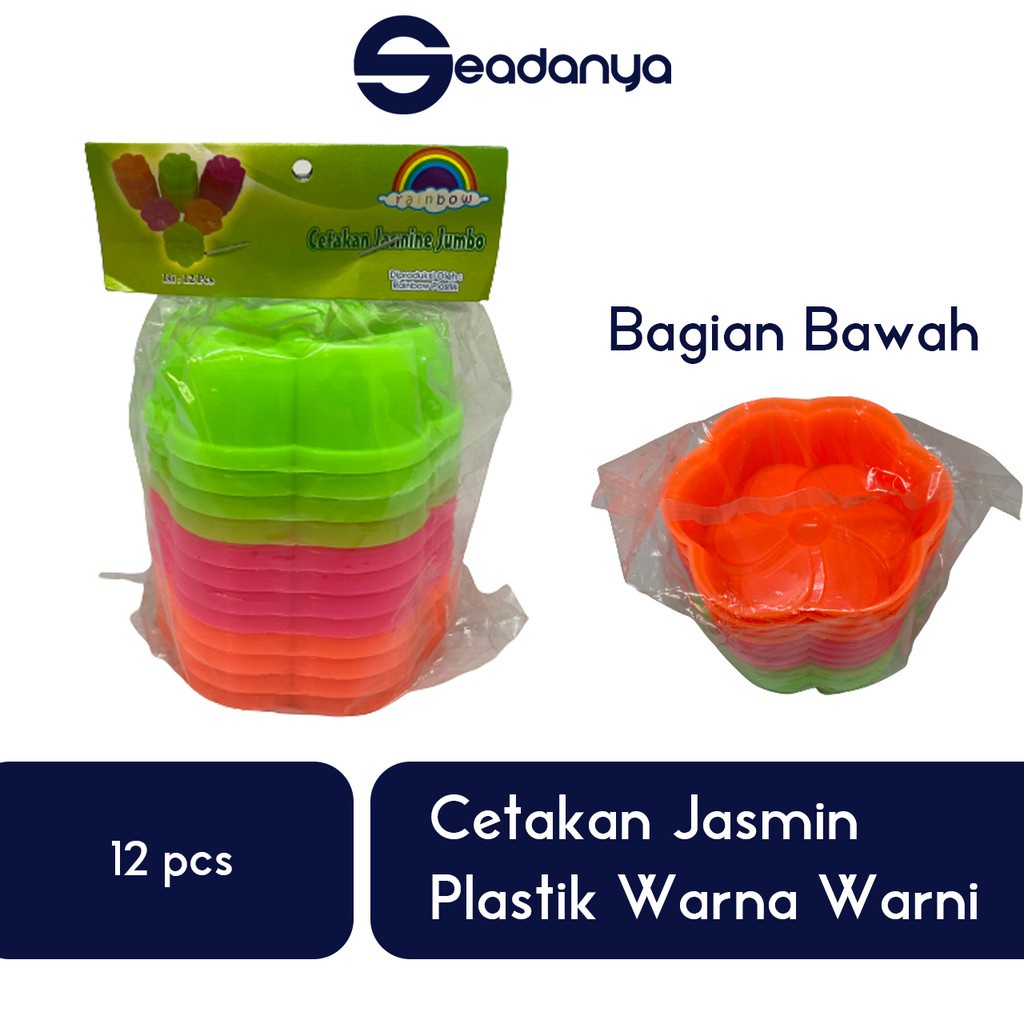 Jual Cetakan Bolu Kukus Plastik Bentuk Jasmine Jumbo Semua Warna Pcs Cetakan Puding Kue