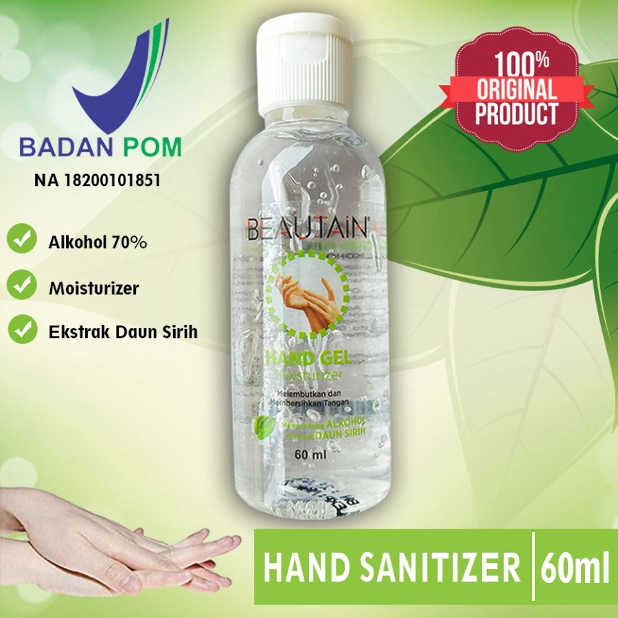 ✨ AKU MURAH ✨Beautain Hand Gel Moisturizer/ Hand Sanitizer 60ml