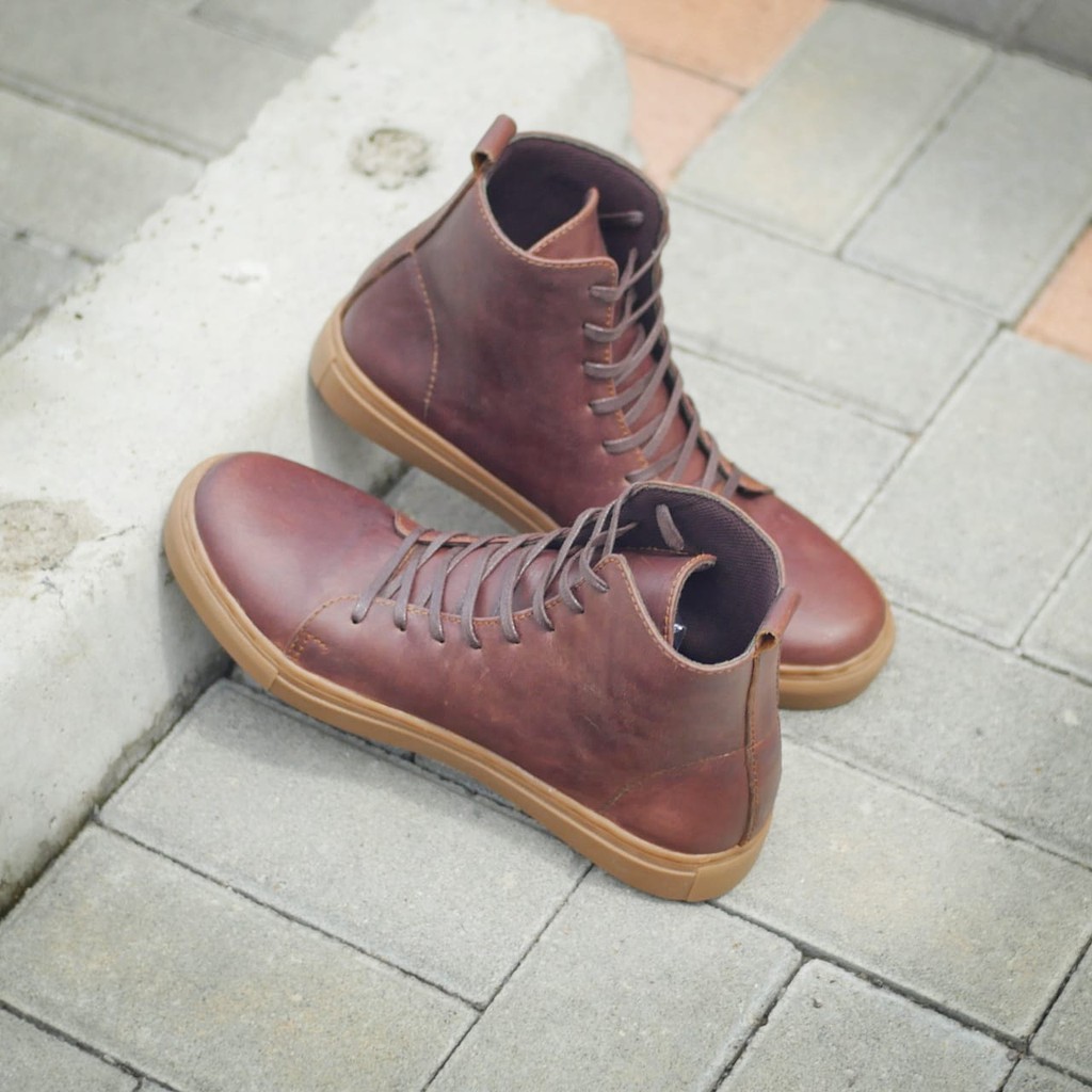 MAGNUS BROWN |FORIND x Greata| Sepatu Vintage Klasik High Hi Pria/Cowok/Men Boots Original Footwear