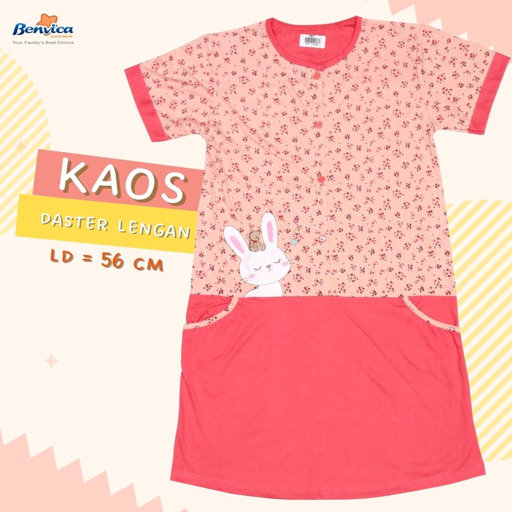 BAJU TIDUR DASTER LENGAN REMAJA DAN DEWASA KAOS ADEM MURAH BANYAK MOTIF AMRO