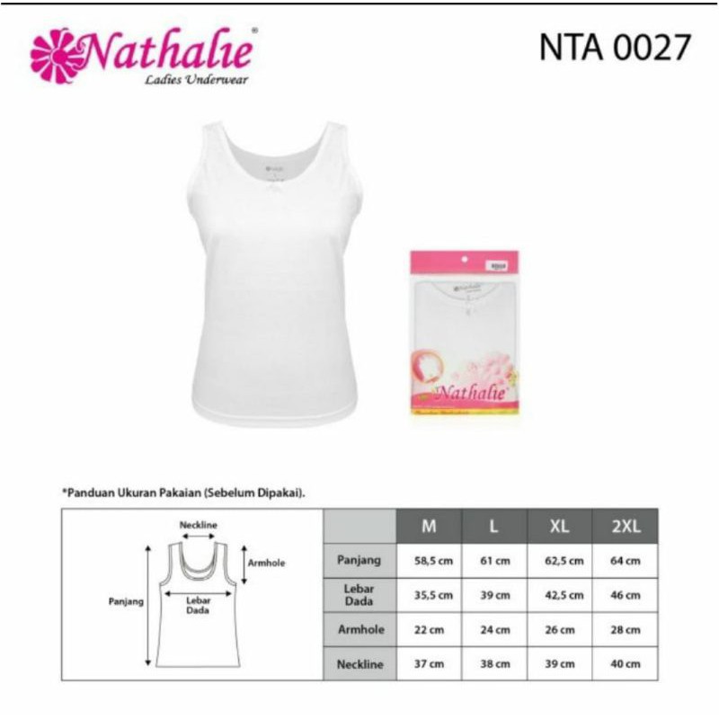 Tanktop/singlet Remaja/wanita/kaos dalam anak Nathalie 0027