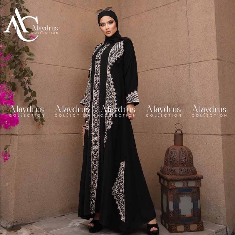 Abaya Baju Muslim Bordir Gamis Maxi Dress Arab Saudi Bordir Zephy Turki Umroh Dubai Turkey India 847