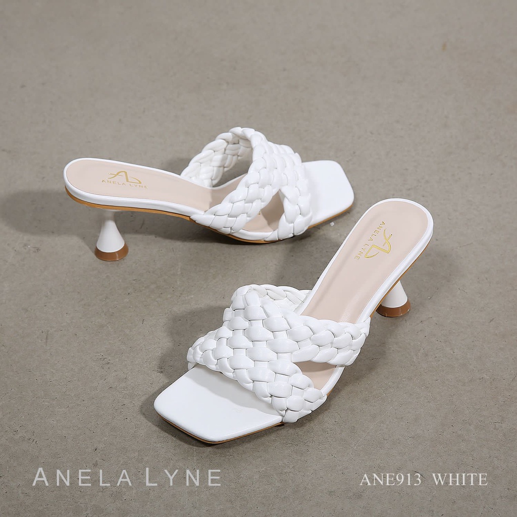 ANELA LYNE MULES HEELS DOUBLE STRAPS KEPANG ONESHA ANE913 ORIGINAL