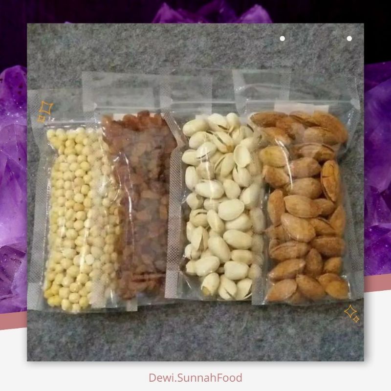 

KACANG ARAB - KISMIS - ALMOND - FUSTOK - PISTACHIO (100Gr)