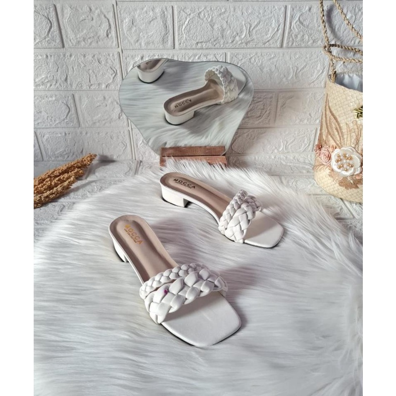 Sandal Hak Tahu Hils Pendek Wanita Murah Terbaru Sendal Kondangan High Heels Pesta Perempuan Fashion