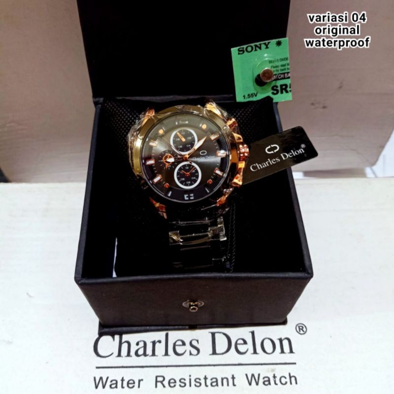 jam tangan Charles delon Rante cowok original waterproof by zellshop