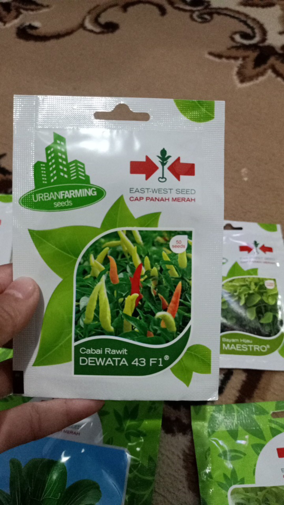 Benih Bibit Cabe Rawit Dewata 43 F1 Cabai Hibrida Cap Panah Merah Ppouch Kemasan Asli