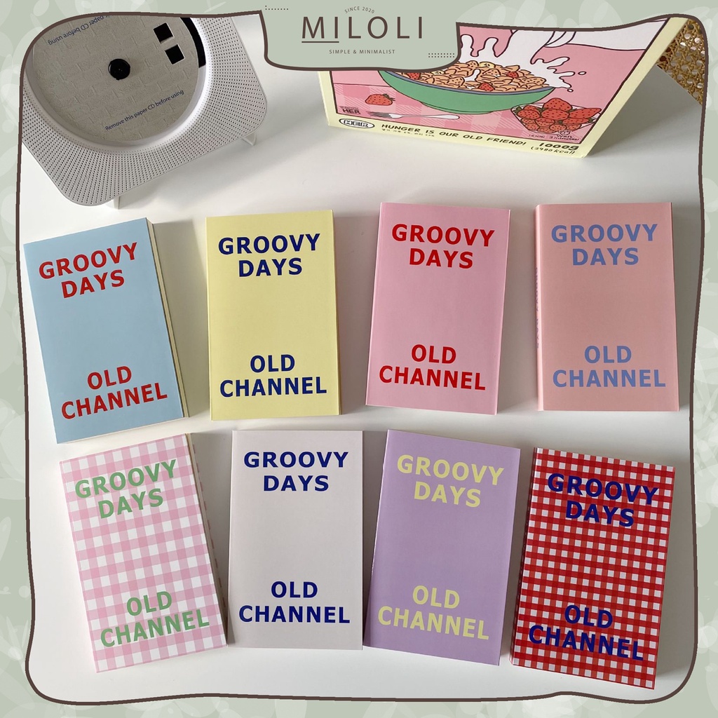 

[MILOLI] Buku Tulis Polos GROOVY DAYS OLD CHANNEL Notebook Journal Diary Book Aesthetic - E0028