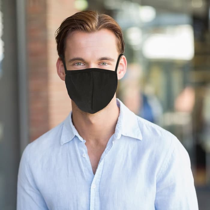Masker Kain Hitam Penutup Mulut Hidung Muka Motor Sepeda Outdoor Helm Masker kain tambahan