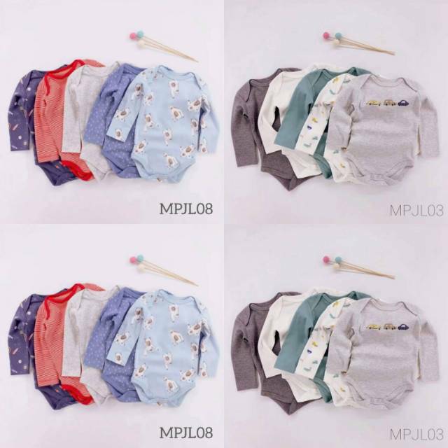 Jumper mamas papas 5in1 lengan panjang/ jumper bayi 5in1/baju mamas&amp;papas