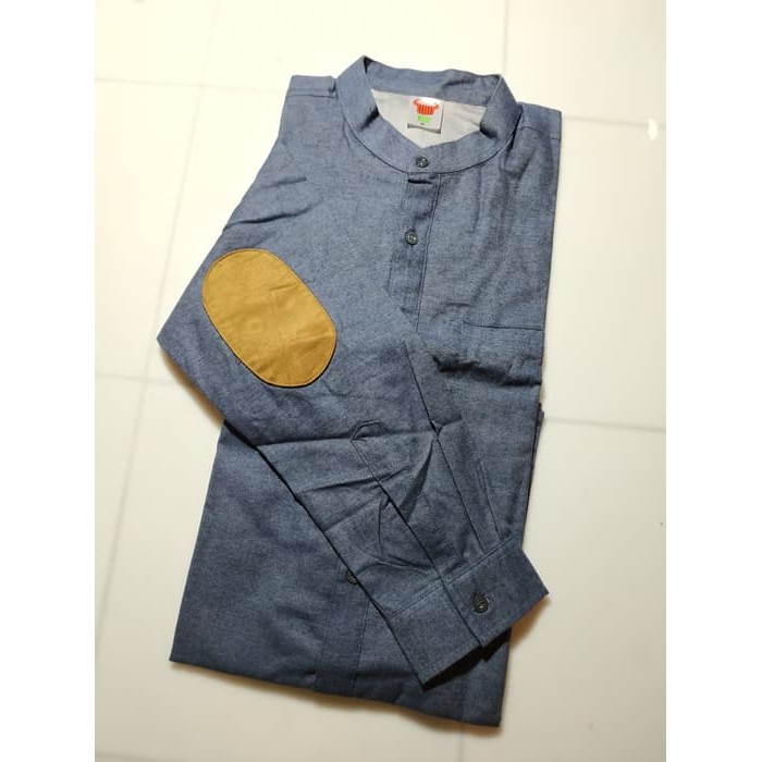 Koko Dewasa Lengan Panjang Katun Burgundi UO148  | Denim Pakistan | Denim Gos - Blue Jeans, Xl