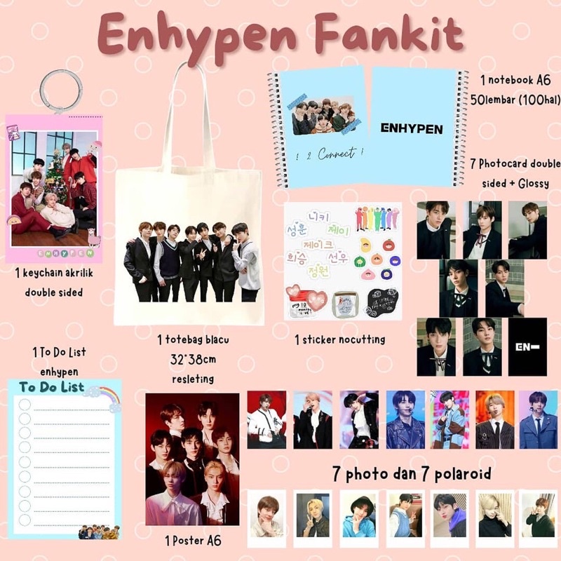 FANKIT ENHYPEN EN- GIFT BOX KPOP MERCH ENGENE JUNGWON HEESEUNG SUNOO JAY NI-KI JAKE SUNGHOON HYBE
