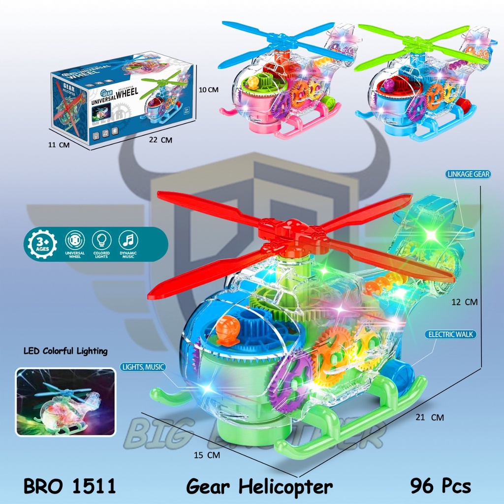 Promo BRO1511 Heli Helicopter Lampu Musik Pesawat Terbang Airplane Mainan Anak Pesawatan Edukatif