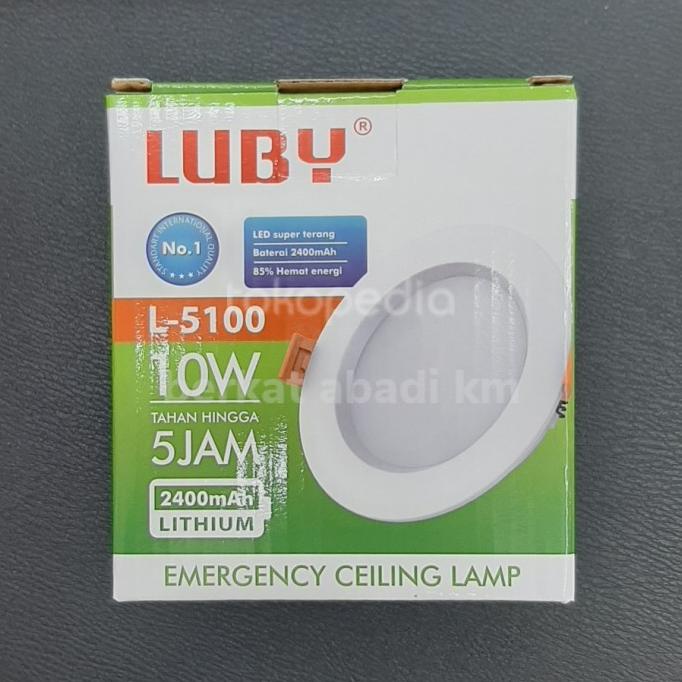 Luby L-5100 10w lampu downlight LED Panel emergency 10 watt