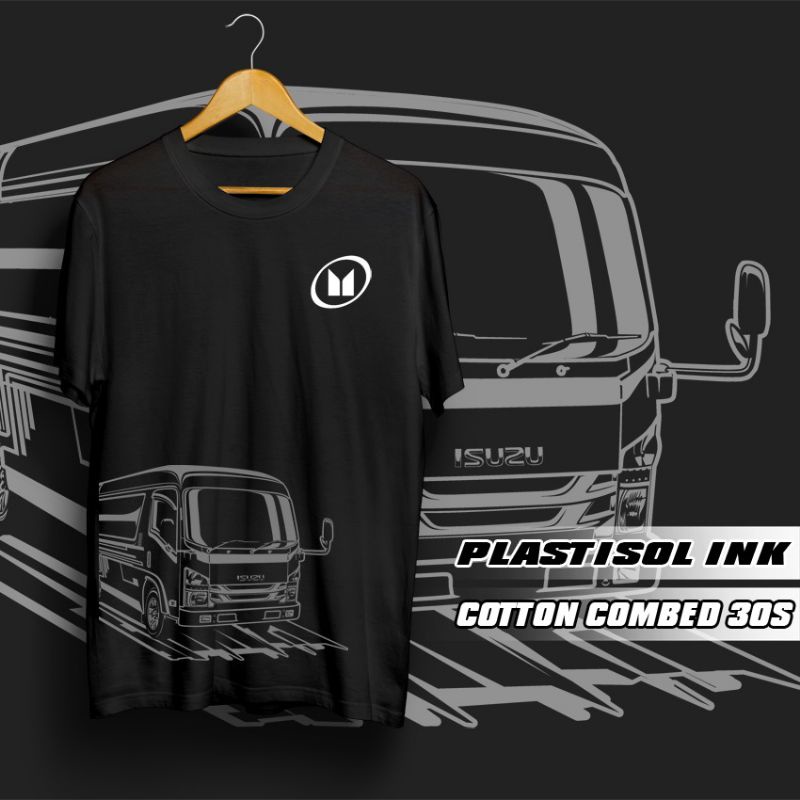 ELGANT KAOS ELF MANIA ISUZU TRAVEL DRIVER MUDA T-SHIRT BAHAN TEBAL