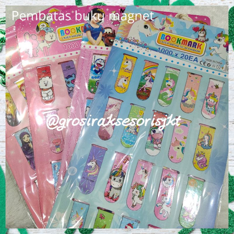 

Pembatas buku magnet aneka motif isi 20 pcs