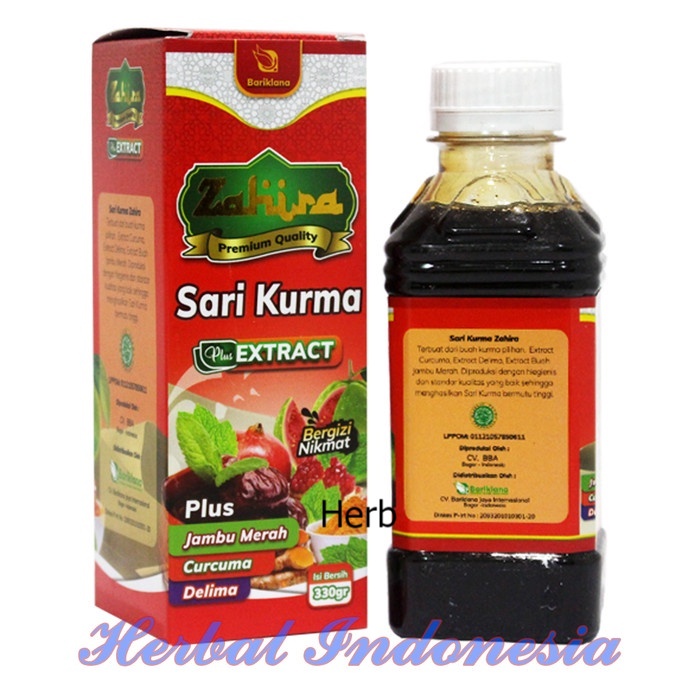 

Sari Kurma Zahira Bariklana 330 gr - Plus Extract Jambu Merah