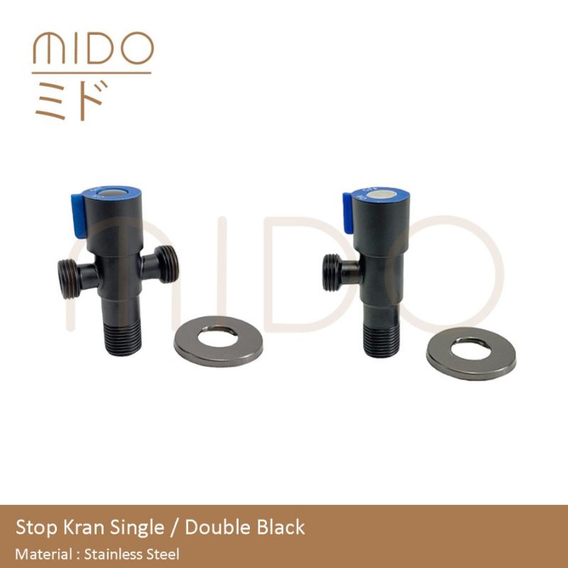 Stop kran air / stop kran closet Stainless steel hitam / kloset Black