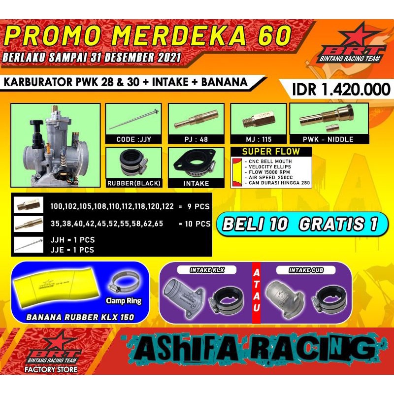 PROMO MERDEKA 60 BRT KARBURATOR PWK BRT
