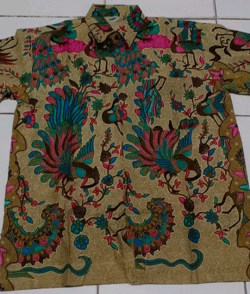 Batik Couple Keluarga - Couple Batik Indonesia Sarimbit Gamis Familly Set Motif Merak Tosca Ori Bcp