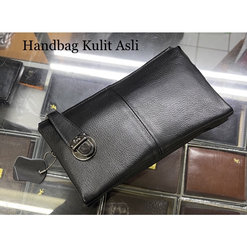 Dompet Panjang Kulit Pria Wanita Impor Handbag Mobile Phone Bag Dompet Hp Kulit Asli