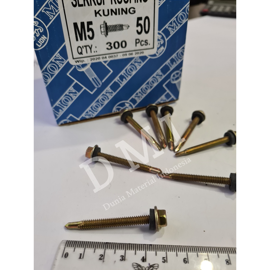 Skrup Baja Ringan LION 12x50 | Baut Roofing | Sekrup Baja Roofing