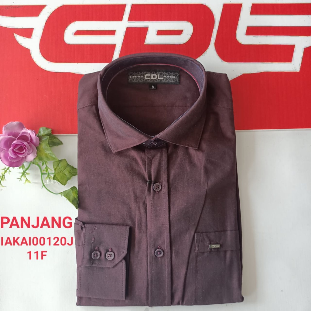 gos CDL (CARDINAL) KEMEJA FORMAL MOTIF SLIMFIT Pakaian Pria Atasan Kemeja Hem Lengan Panjang Original