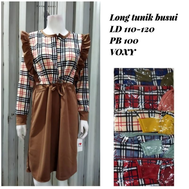long tunik bahan voxy tunik wanita jumbo busui pakaian wanita tunik busui murah kekinian