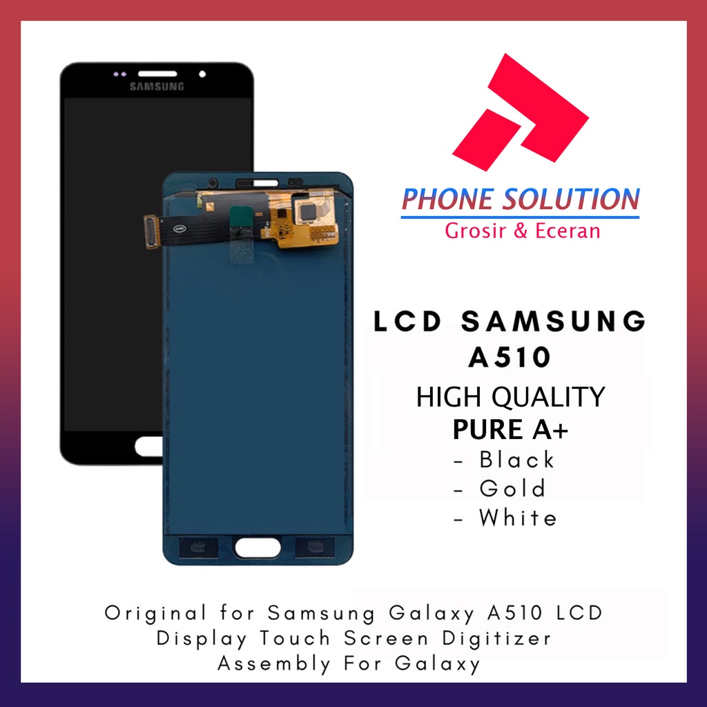 LCD Samsung A5 2016 LCD Samsung A510F ORED 100% Fullset Touchscreen // Supplier LCD Samsung - Garansi 1 Bulan