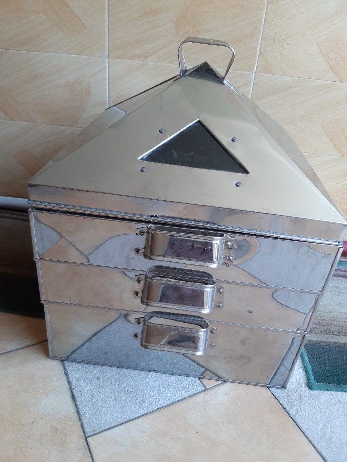 Klakat Kukusan Kotak Susun 3 Ukuran 35 40 45 Cm / Klakat Steamer Panci Susun Stainless Ukuran 35 Cm