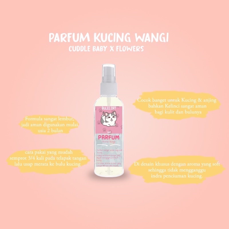 Parfum Kucing Anjing Wangi Cuddle baby &amp; Bunga Parfum Hewan Wangi Tahan Lama